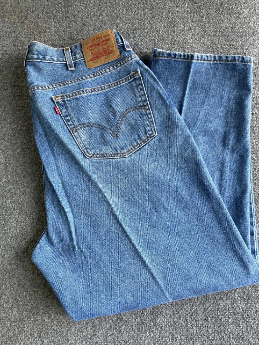 Levis 560 Comfort Fit Mens Blue Jeans 42X32 Denim